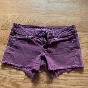 American Eagle Burgundy Shorts Size 2